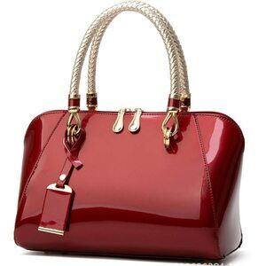 4875 Top-handle Handbags Purse Satchel Patent PU Shoulder Crossbody Bag